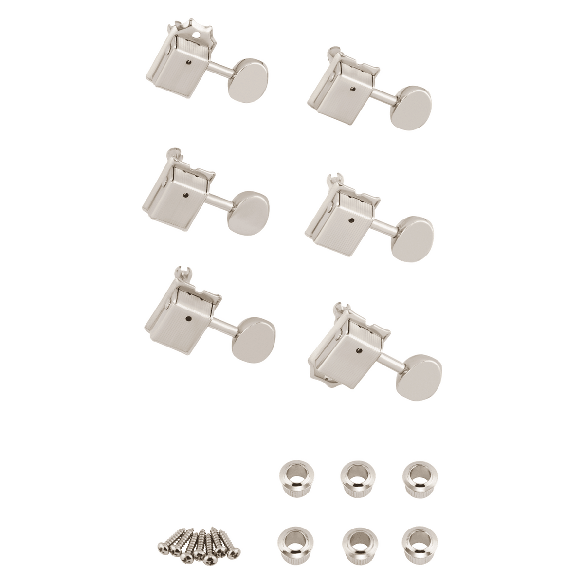 Fender Vintage-Style Strat/Tele Tuners, Nickel Set Of 6 1