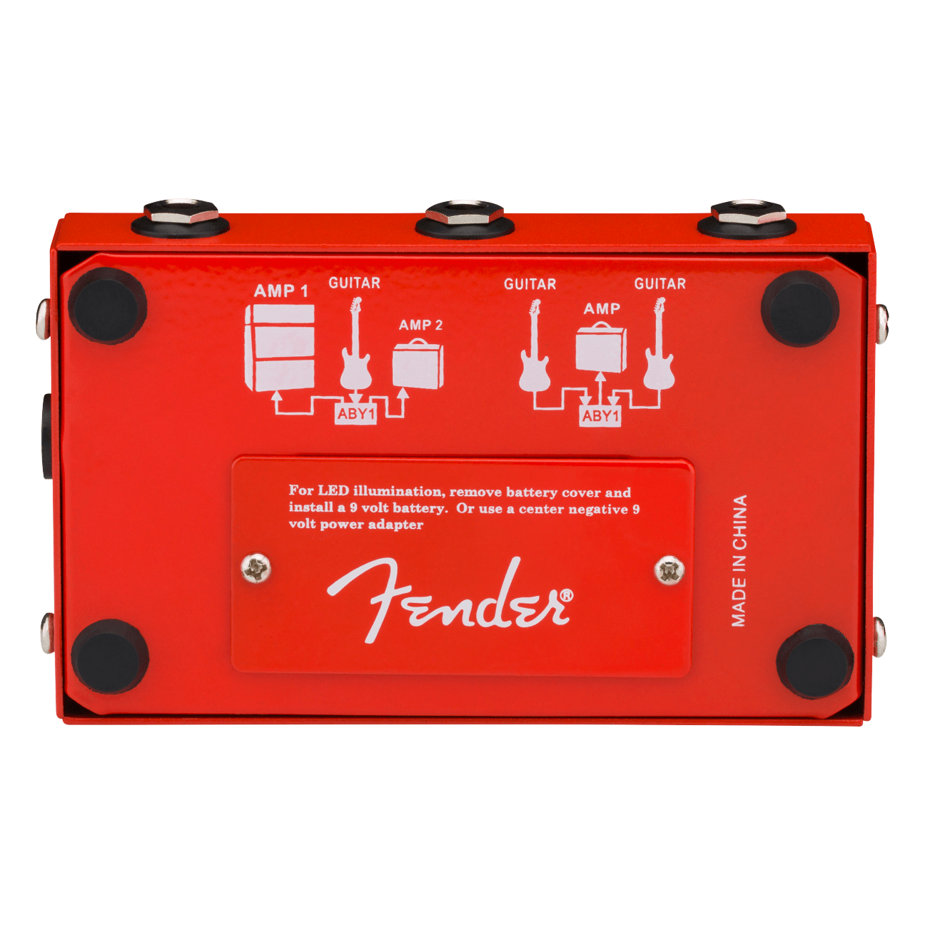Fender 2-Switch ABY Pedal, Red 2