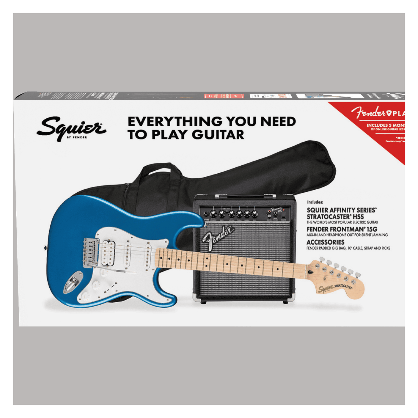 Fender Squire Squier Affinity Series Stratocaster HSS Pack - Lake Placid Blue 2