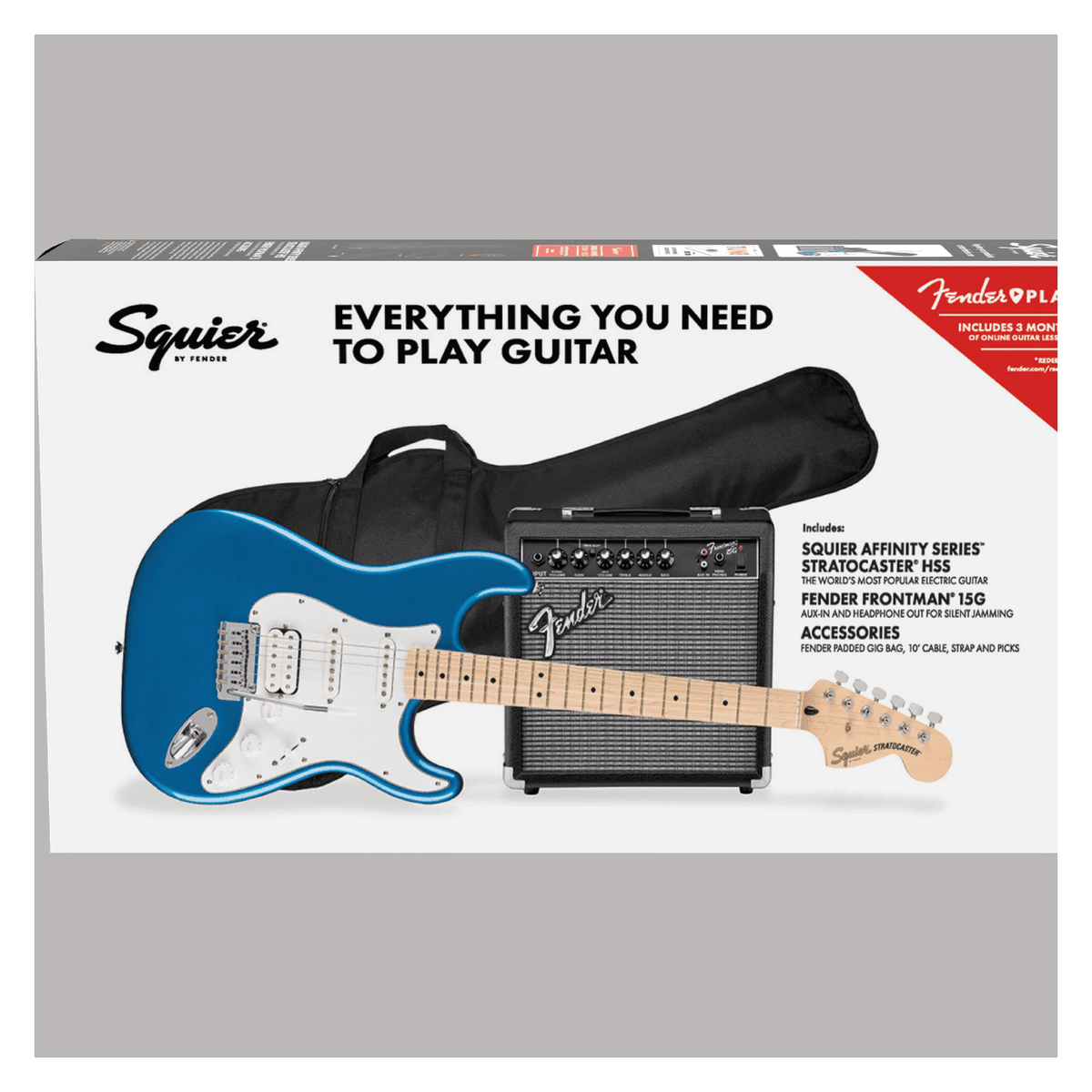 Fender Squire Squier Affinity Series Stratocaster HSS Pack - Lake Placid Blue 2