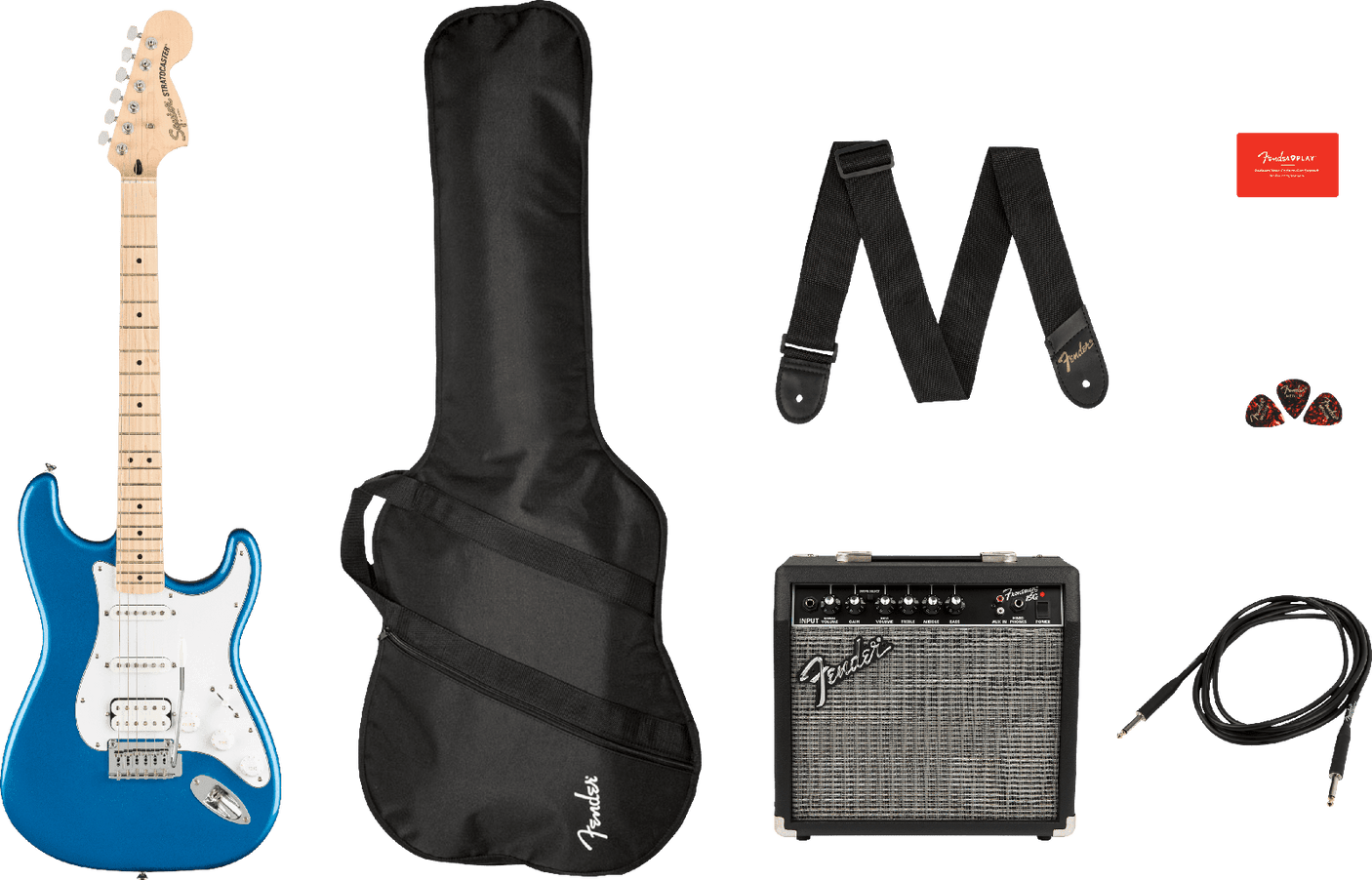 Fender Squire Squier Affinity Series Stratocaster HSS Pack - Lake Placid Blue 1