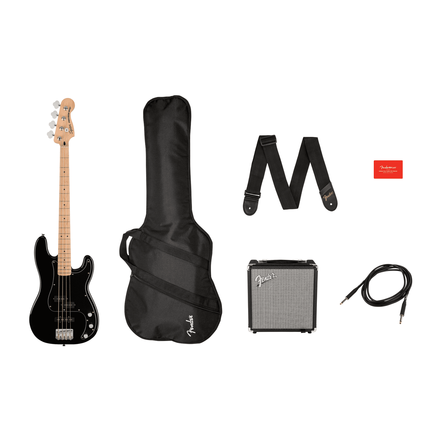 Fender Squier Affinity Series Precision Bass PJ Pack - Black 1
