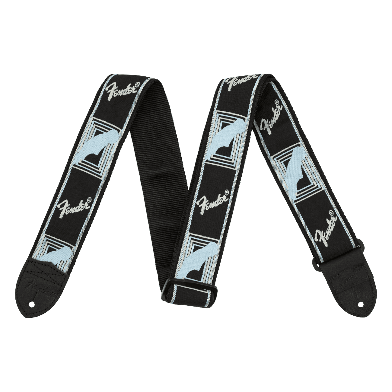 Fender 2" Monogrammed Strap - Black/Grey/Blue 1