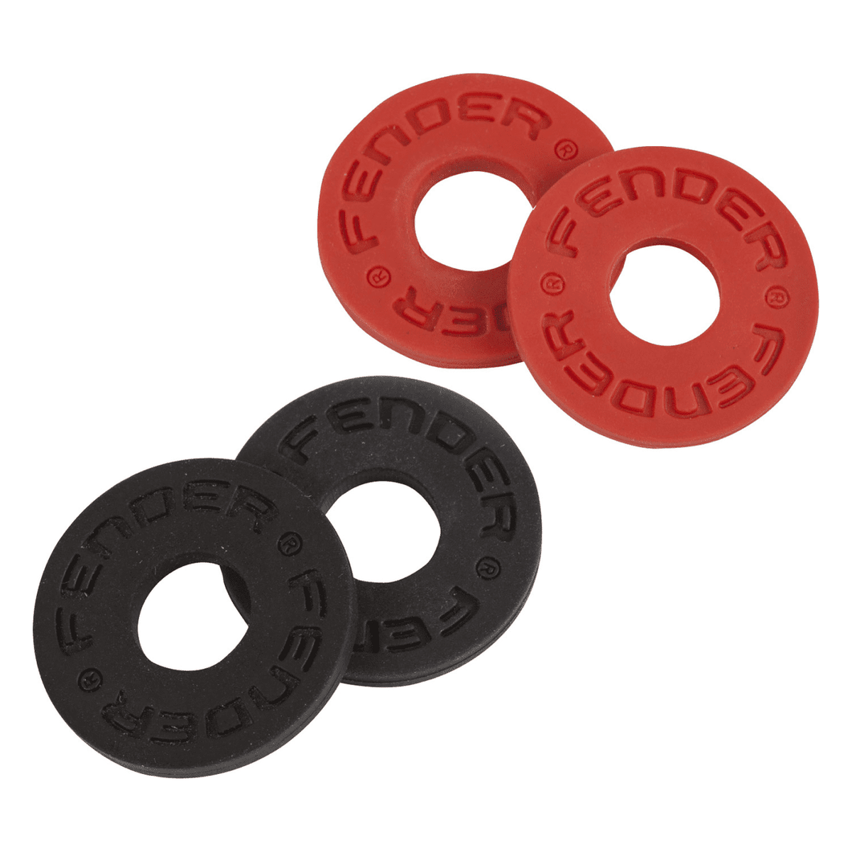 Fender Strap Blocks - 4 Pack Black and Red 1