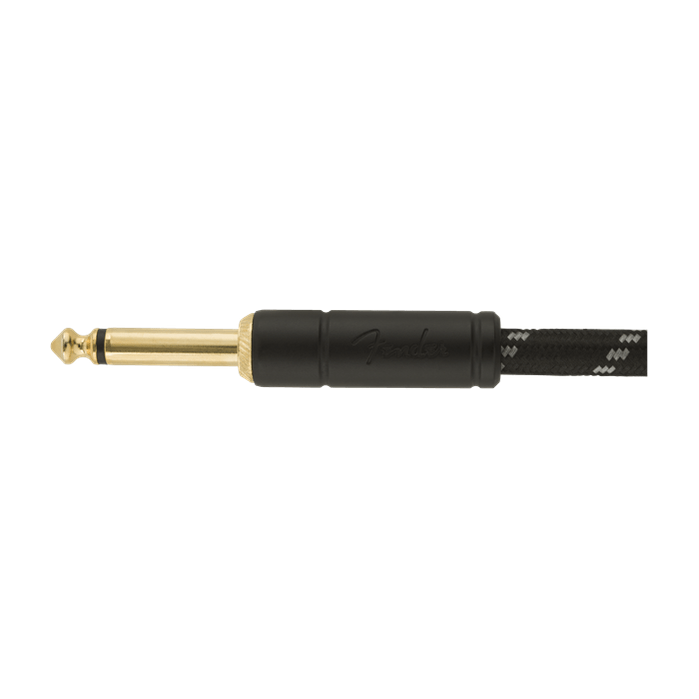 Fender Professional Series Instrument Cable, Straight-Angle, Black Tweed 18.6ft / 5.5M 3