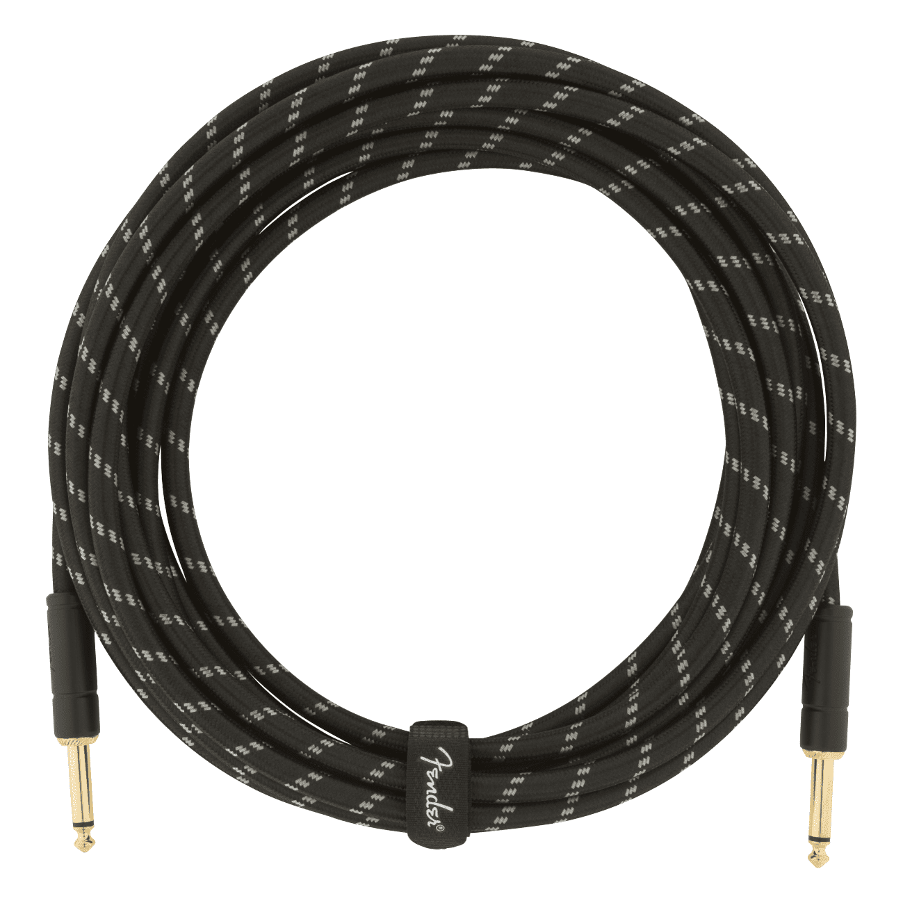 Fender Professional Series Instrument Cable, Straight-Angle, Black Tweed 18.6ft / 5.5M 1