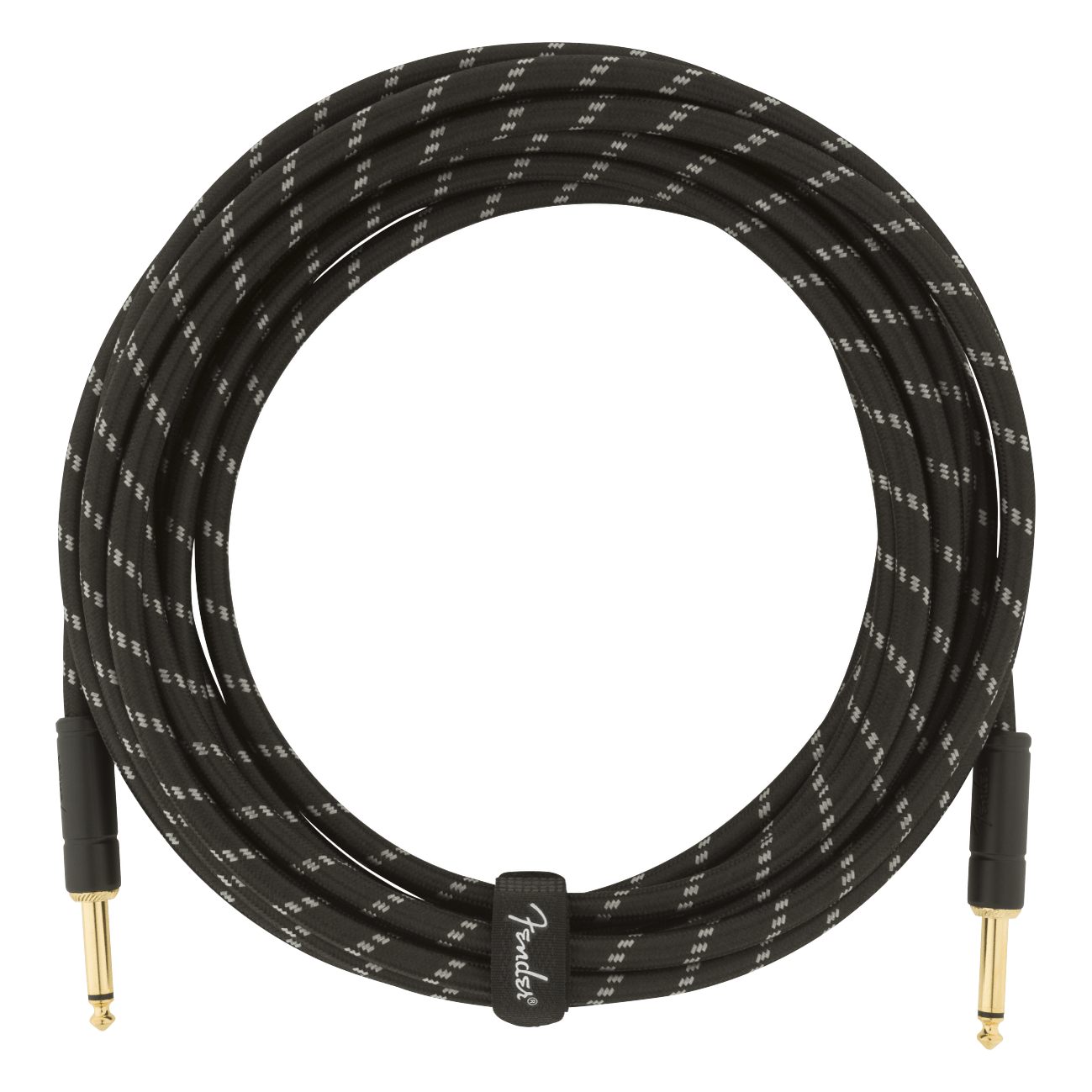 Fender Professional Series 3M Instrument Cable, Straight-Angle, Black Tweed 4