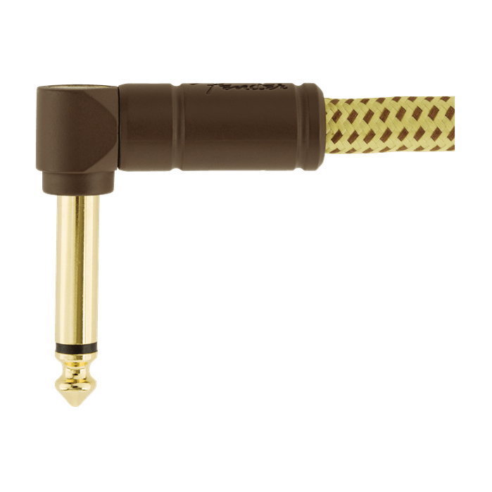 Fender 3M 10' Deluxe Series Instrument Cable - Straight/Angle, Tweed 4