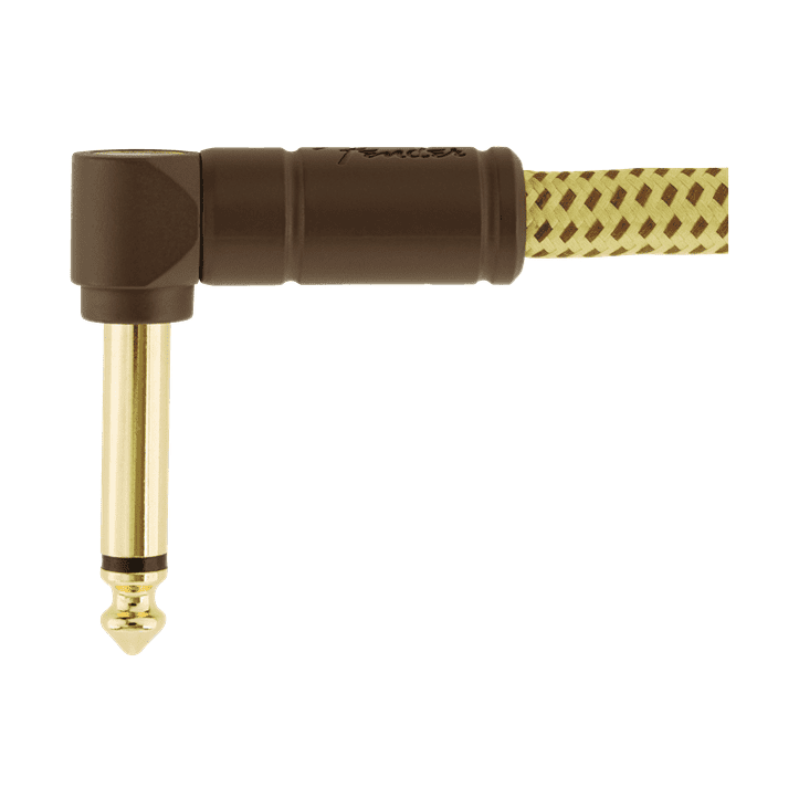 Fender 3M 10' Deluxe Series Instrument Cable - Straight/Angle, Tweed 4