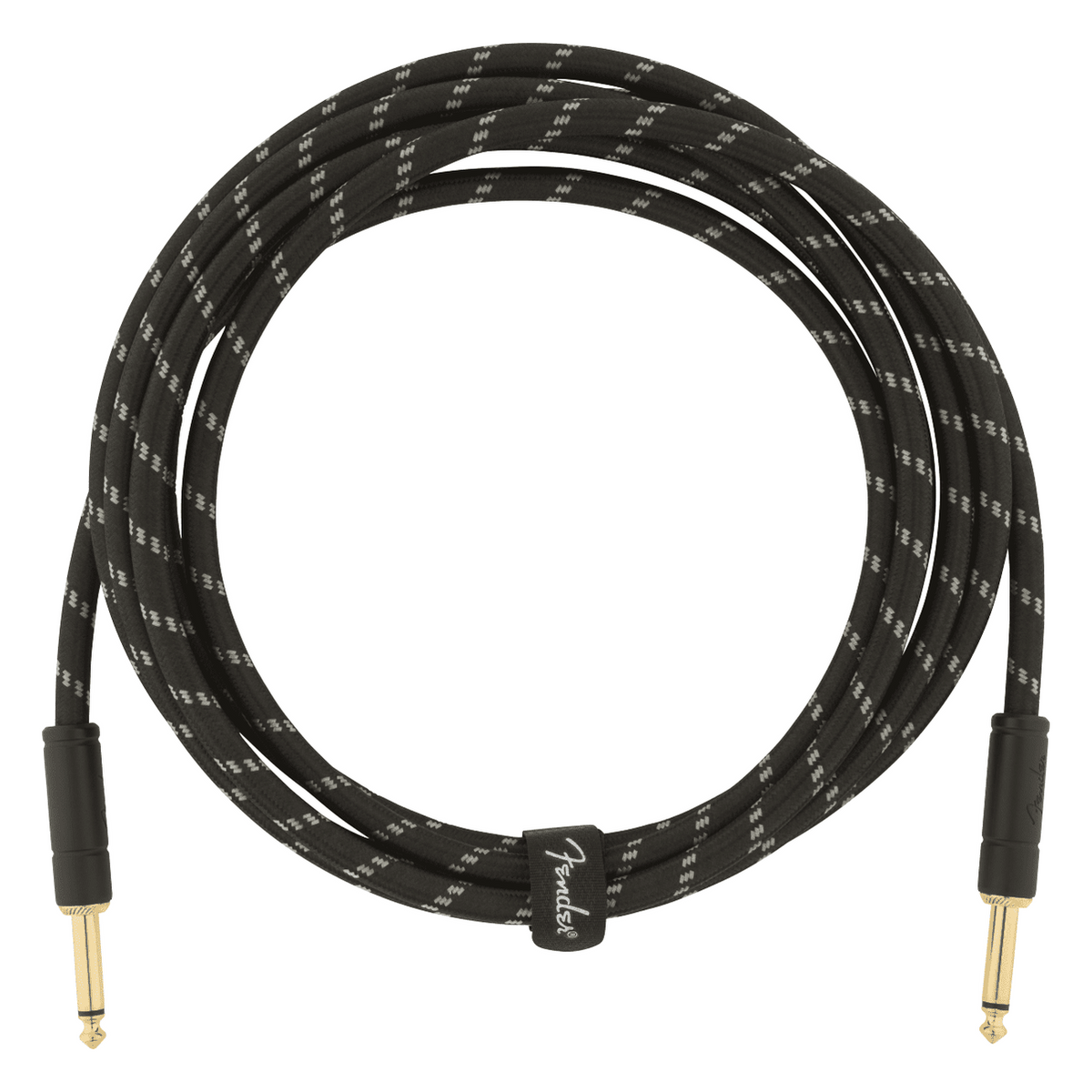 Fender 3M 10' Deluxe Series Instrument Cable - Straight/Straight, Black Tweed 1