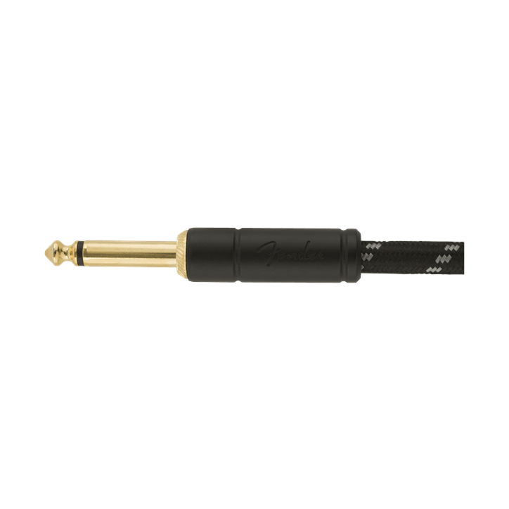 Fender 1.5M 5' Deluxe Series Instrument Cable - Straight/Straight, Black Tweed 3