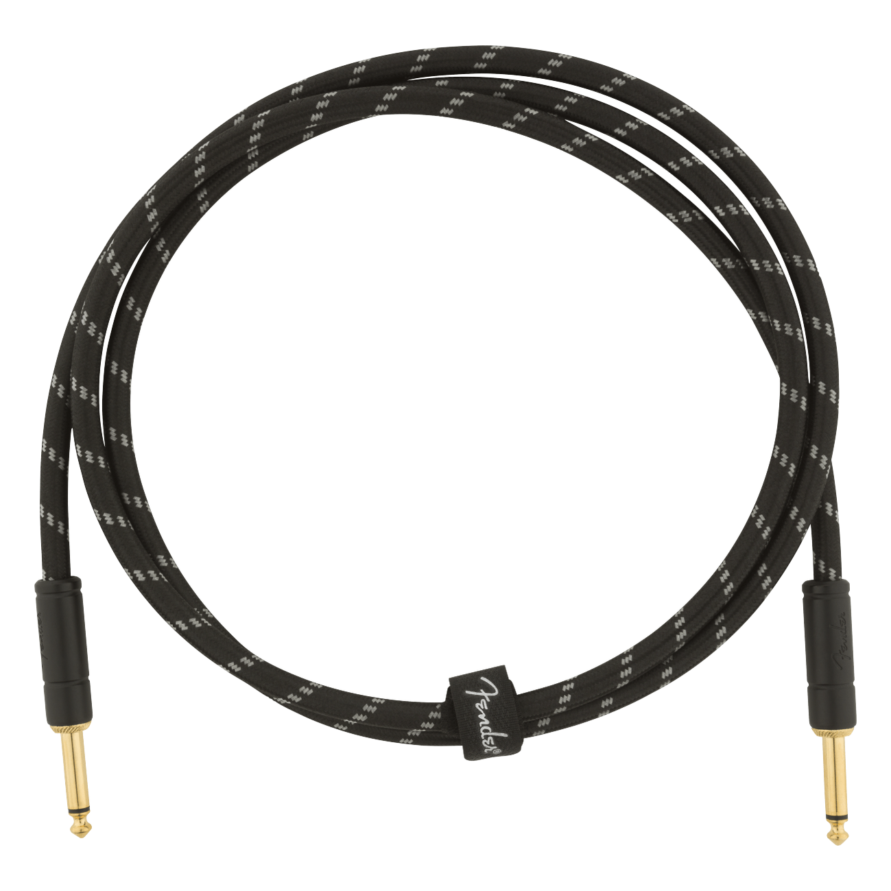 Fender 1.5M 5' Deluxe Series Instrument Cable - Straight/Straight, Black Tweed 1