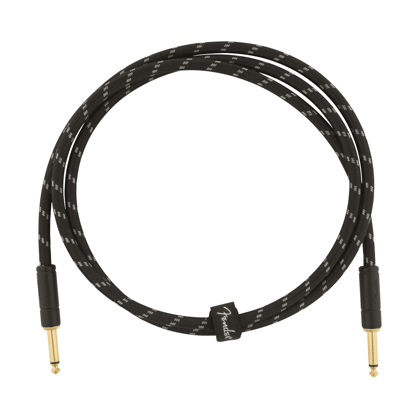 Fender 1.5M 5' Deluxe Series Instrument Cable - Straight/Straight, Black Tweed 1