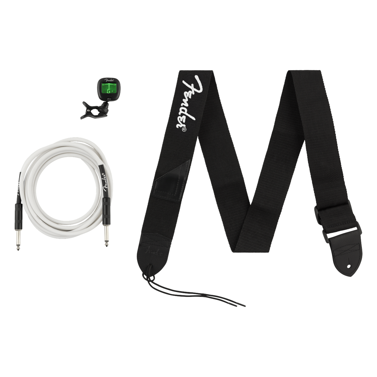 Fender Accessories Bundle Pack - Cable, Tuner & Strap 1