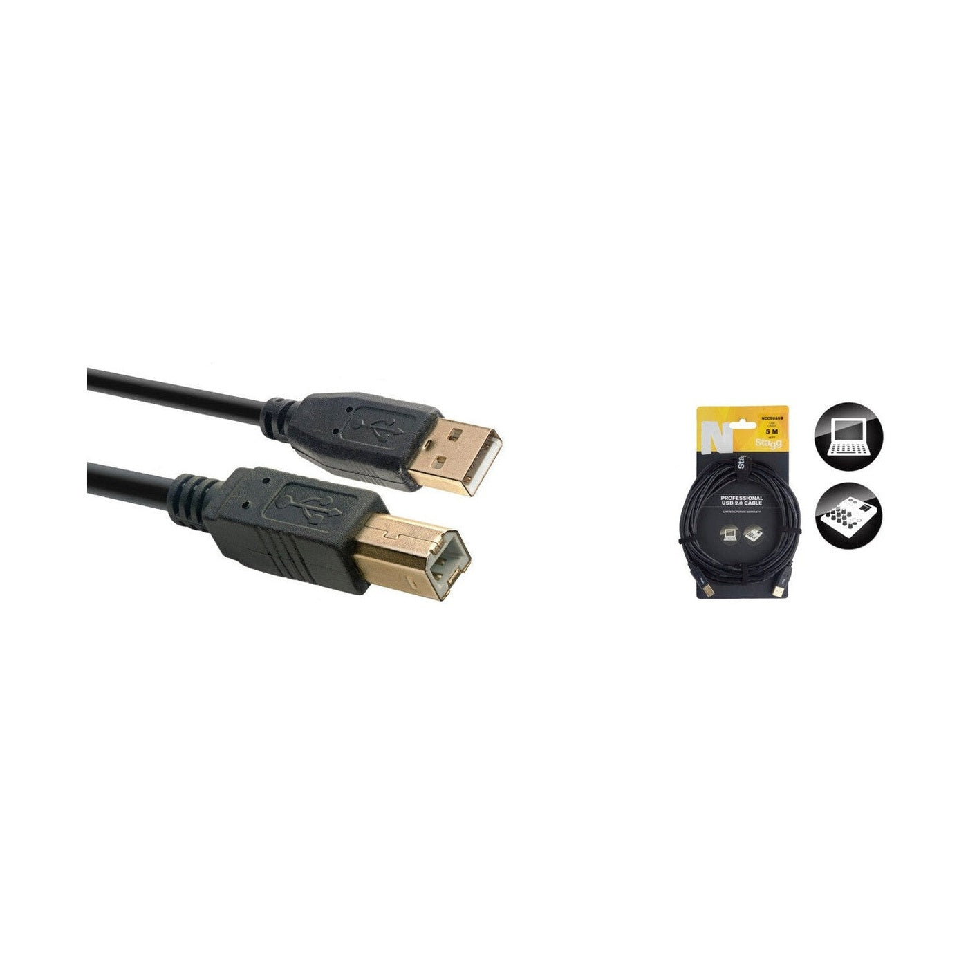 Stagg NCC5UAUB USB A-B Cable, 5m 1