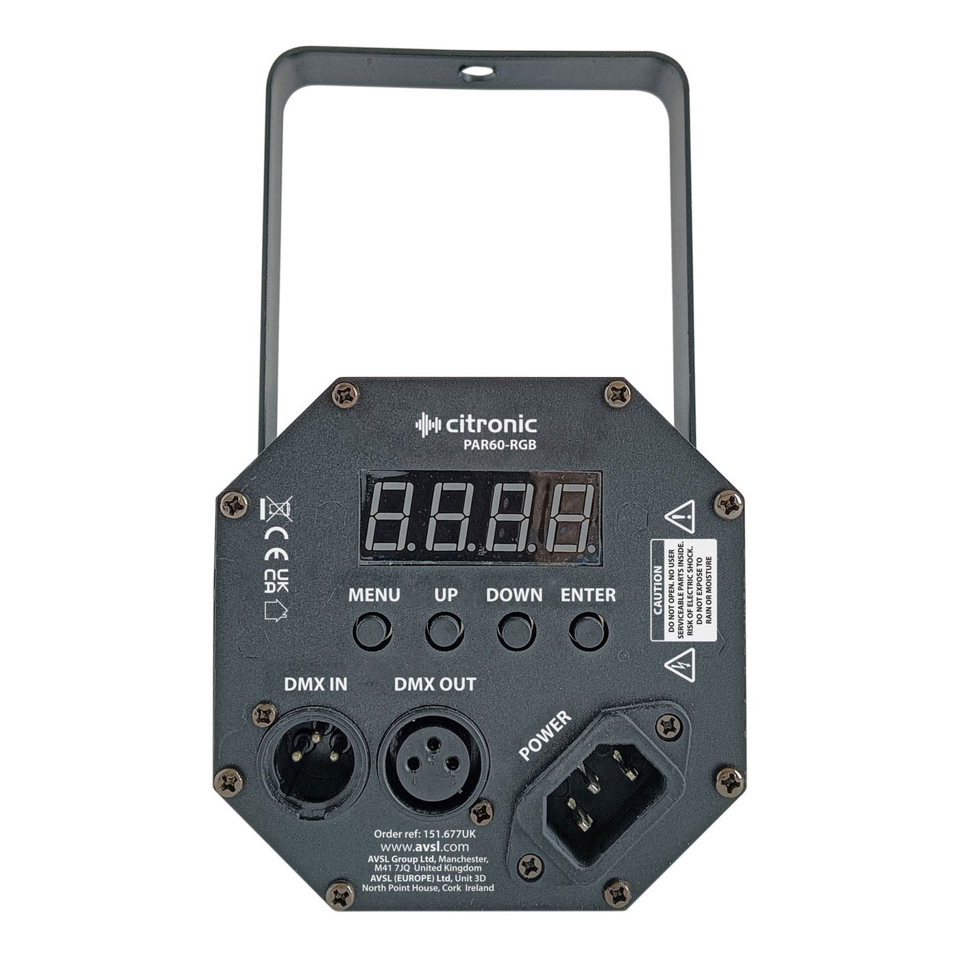 Citronic PAR60-RGB - 60W RGB LED Mini Profile Spotlight Black 2