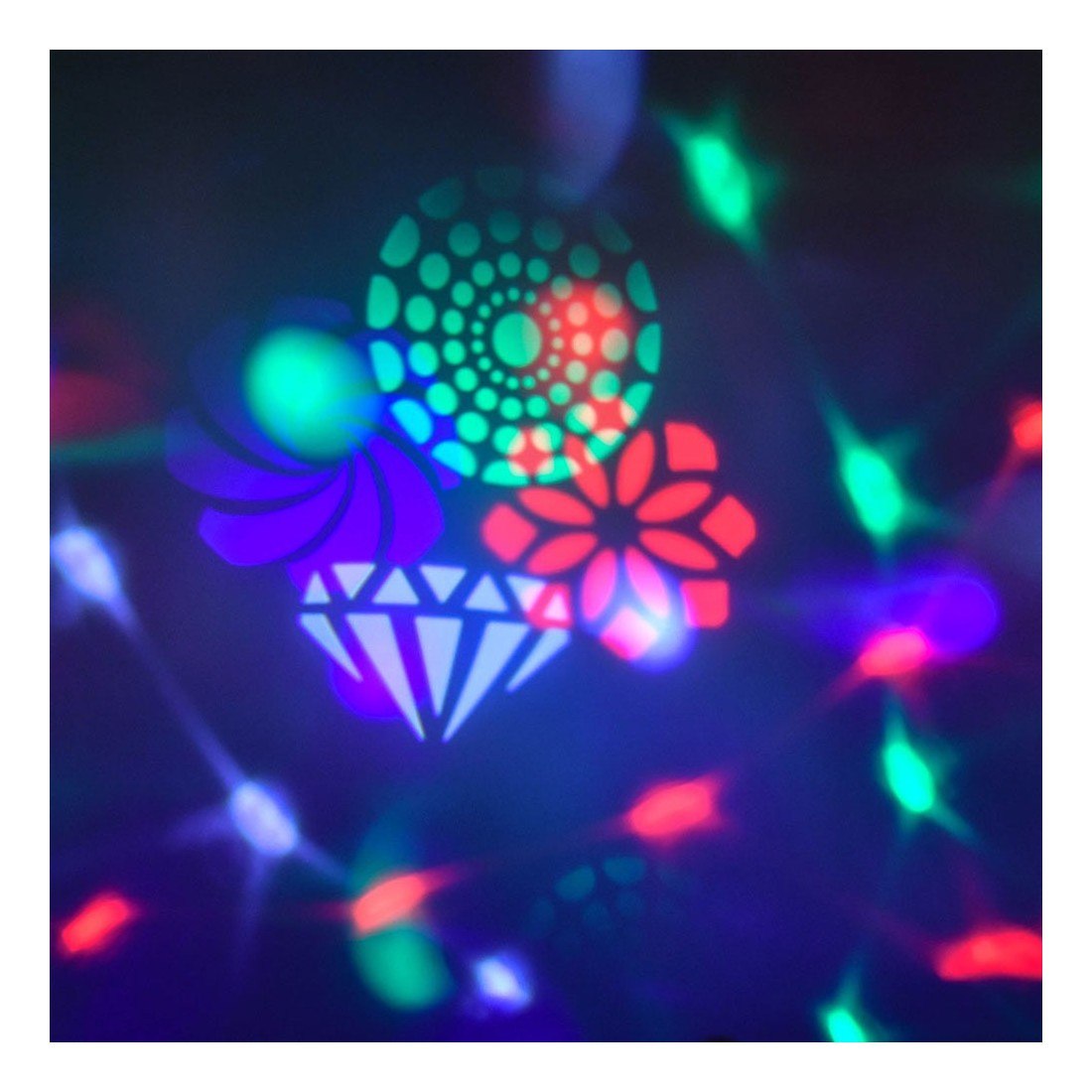 QTX Crystal Blaze Tabletop LED Light Effect with Gobos 6