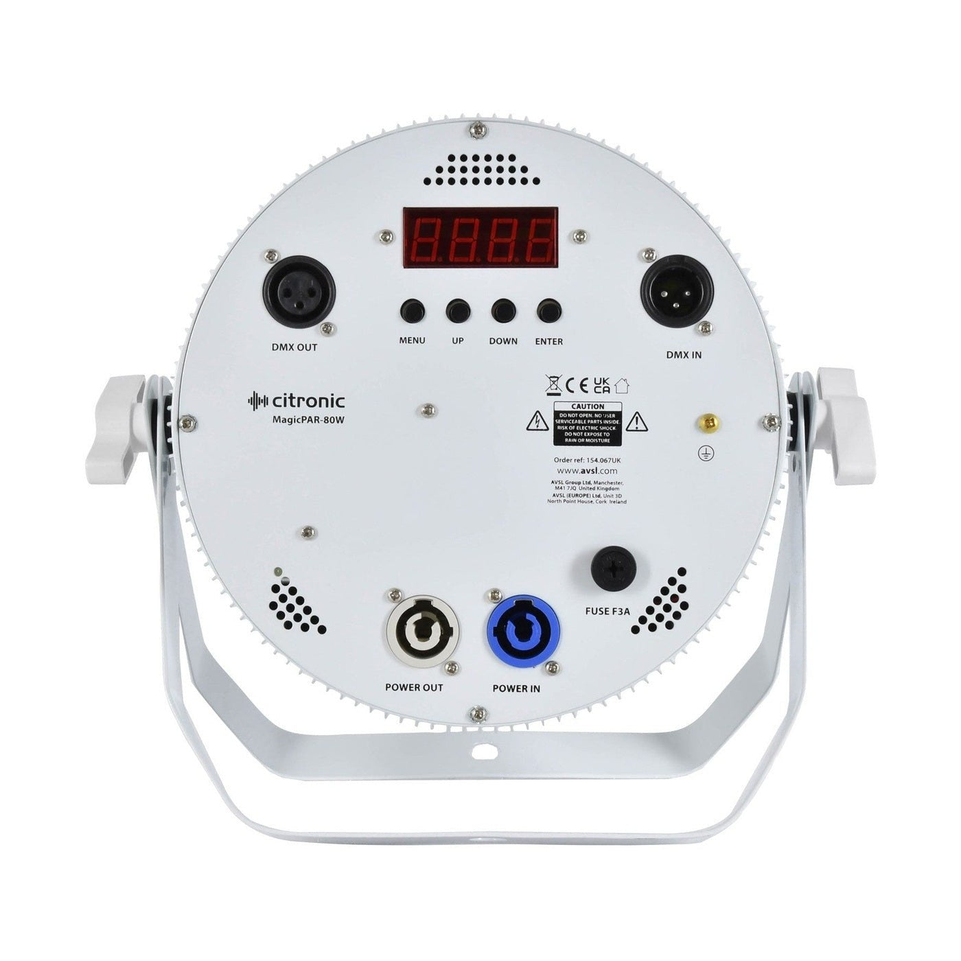 Citronic MagicPAR-80 Fanless PAR Can with 12x12 RGBWA+UV LEDs White 3
