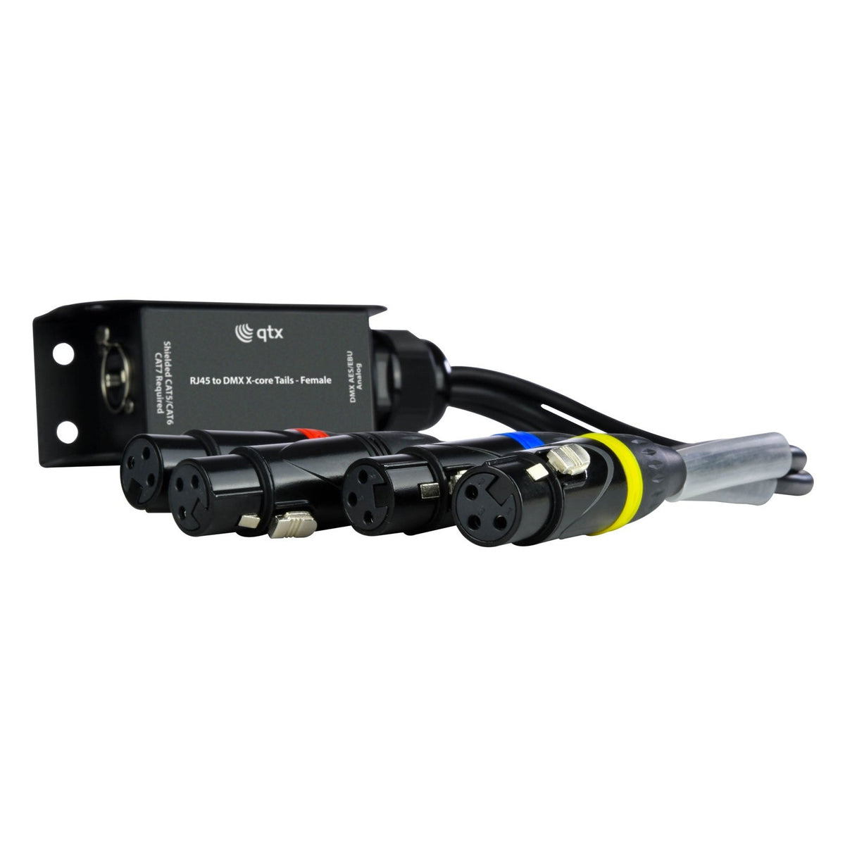 QTX RJ45 to DMX Multicore Adaptor – 4 x 3-Pin Female XLR Tails 3