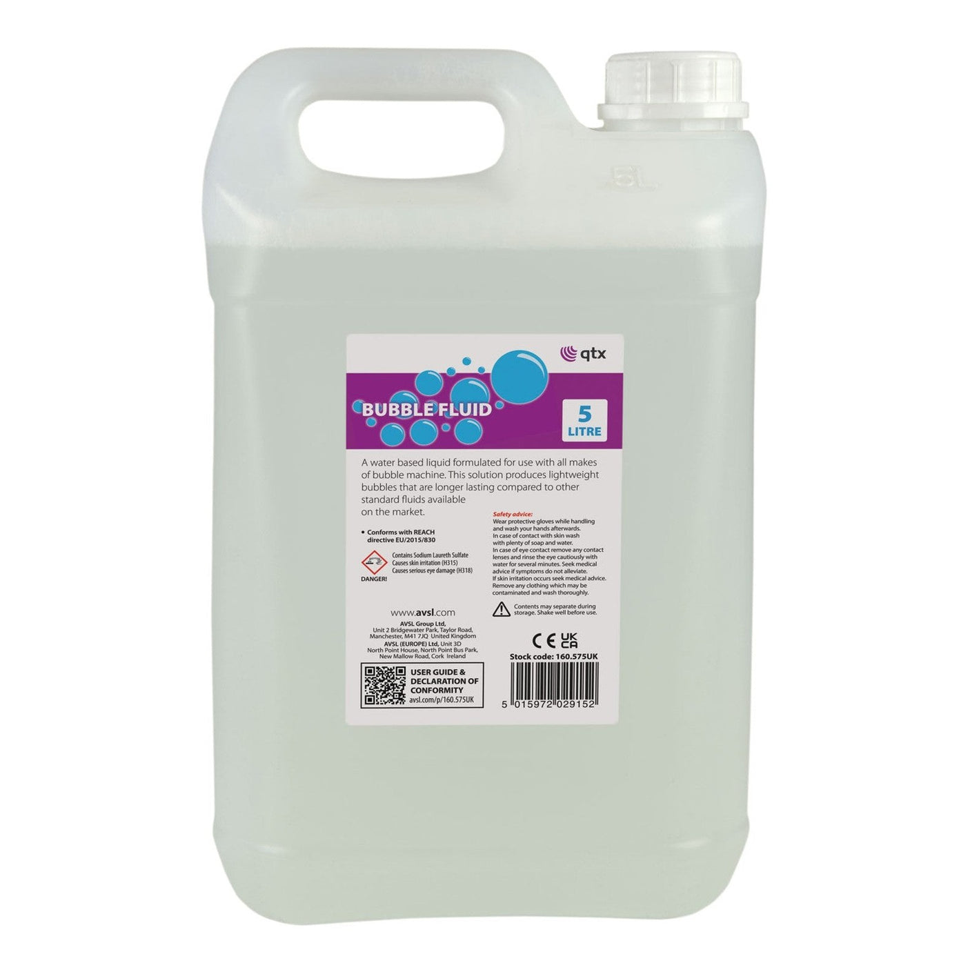 QTX Bubble Fluid – 5 Litres 1