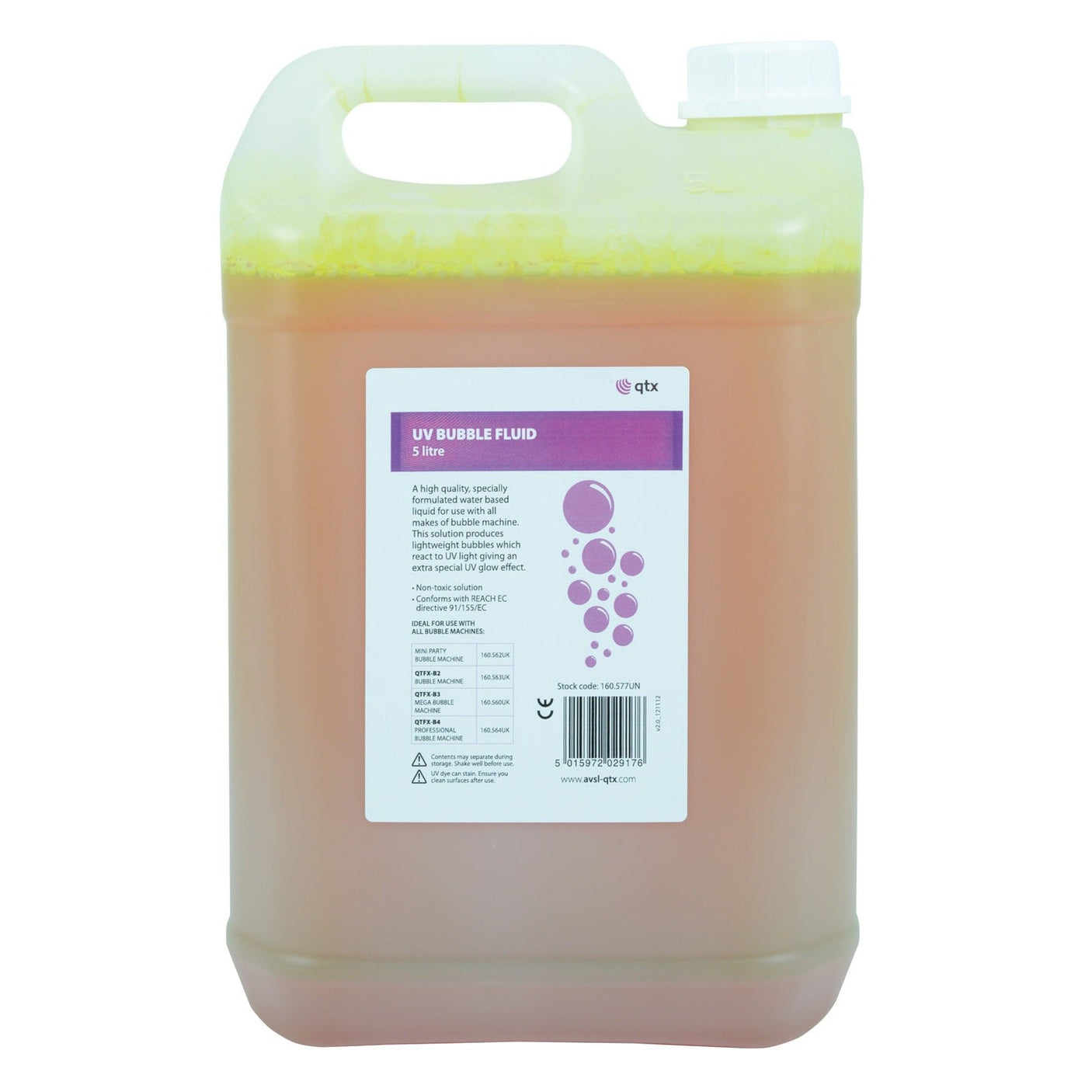 QTX UV Bubble Fluid – 5 Litres 1