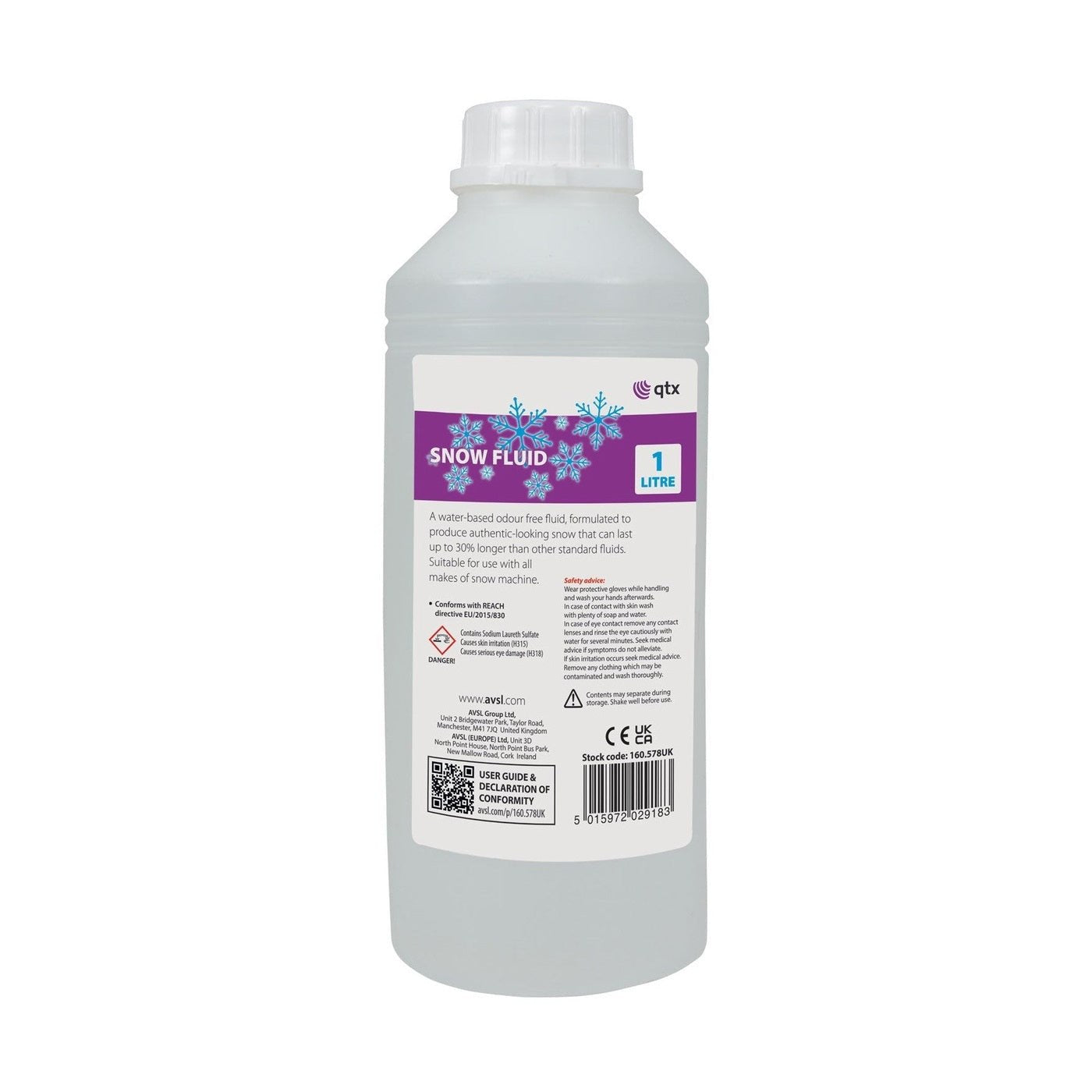 QTX Water-Based Snow Fluid - 1 Litre 1