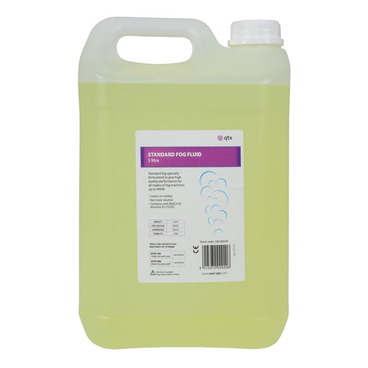 QTX Standard Light Density Fog/Smoke Fluid - 5 Litres 1