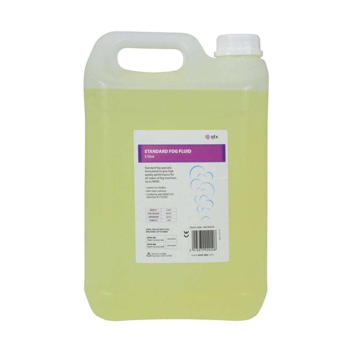 QTX Standard Light Density Fog/Smoke Fluid - 5 Litres 1
