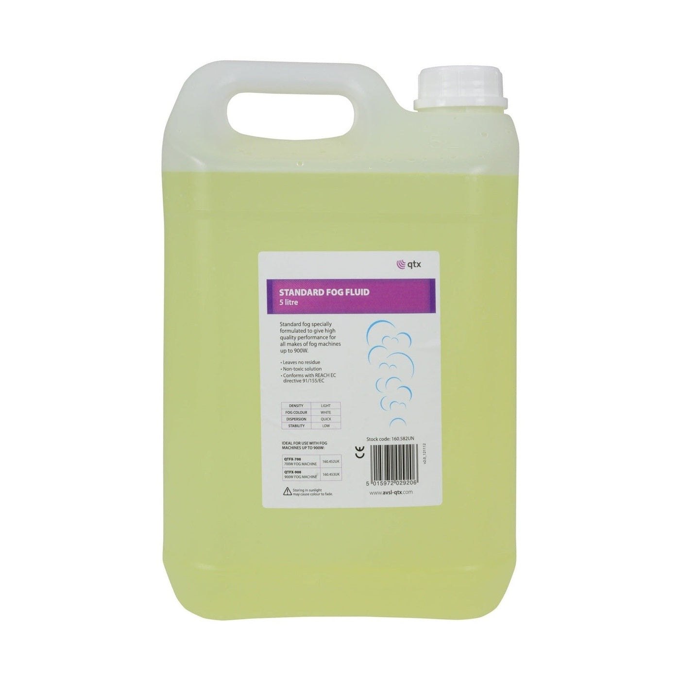 QTX Standard Light Density Fog/Smoke Fluid - 5 Litres 1