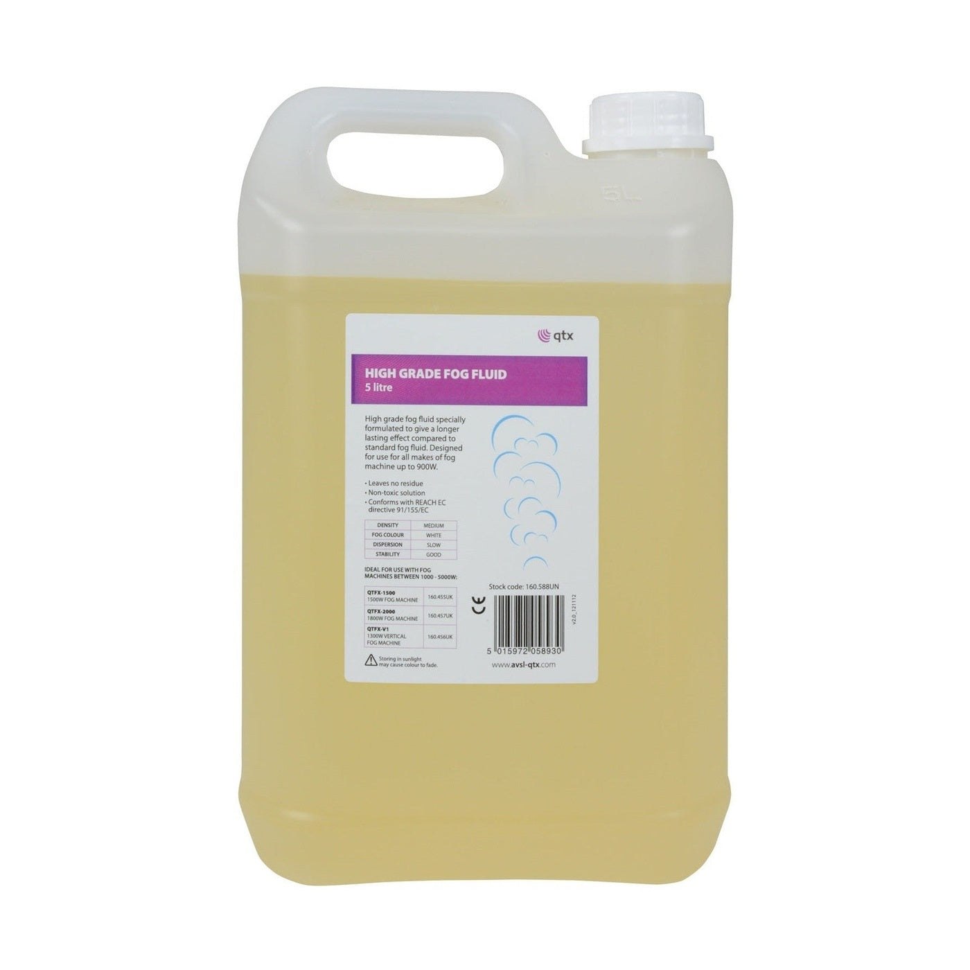 QTX High Grade Medium Density Fog/Smoke Fluid - 5 Litres 1