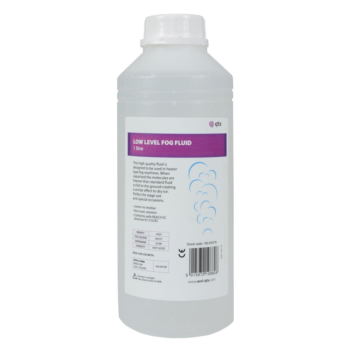 QTX Low-Level High Density Fog/Smoke Fluid - 1 Litre 1