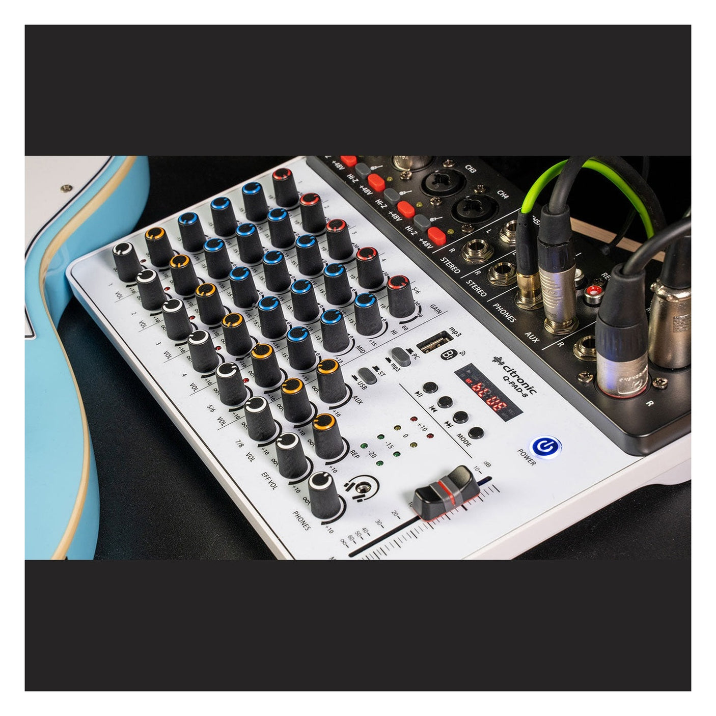 Citronic Q-PAD-8 Compact Mixer with USB/BT and Audio Interface 5