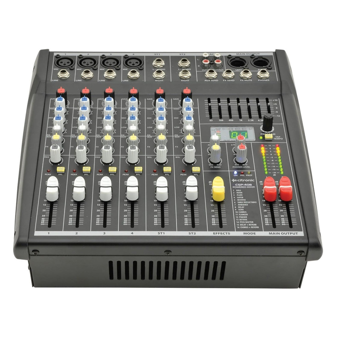 Citronic CSP-408 2 x 200W 8-Input Powered Mixer With DSP Effects 2