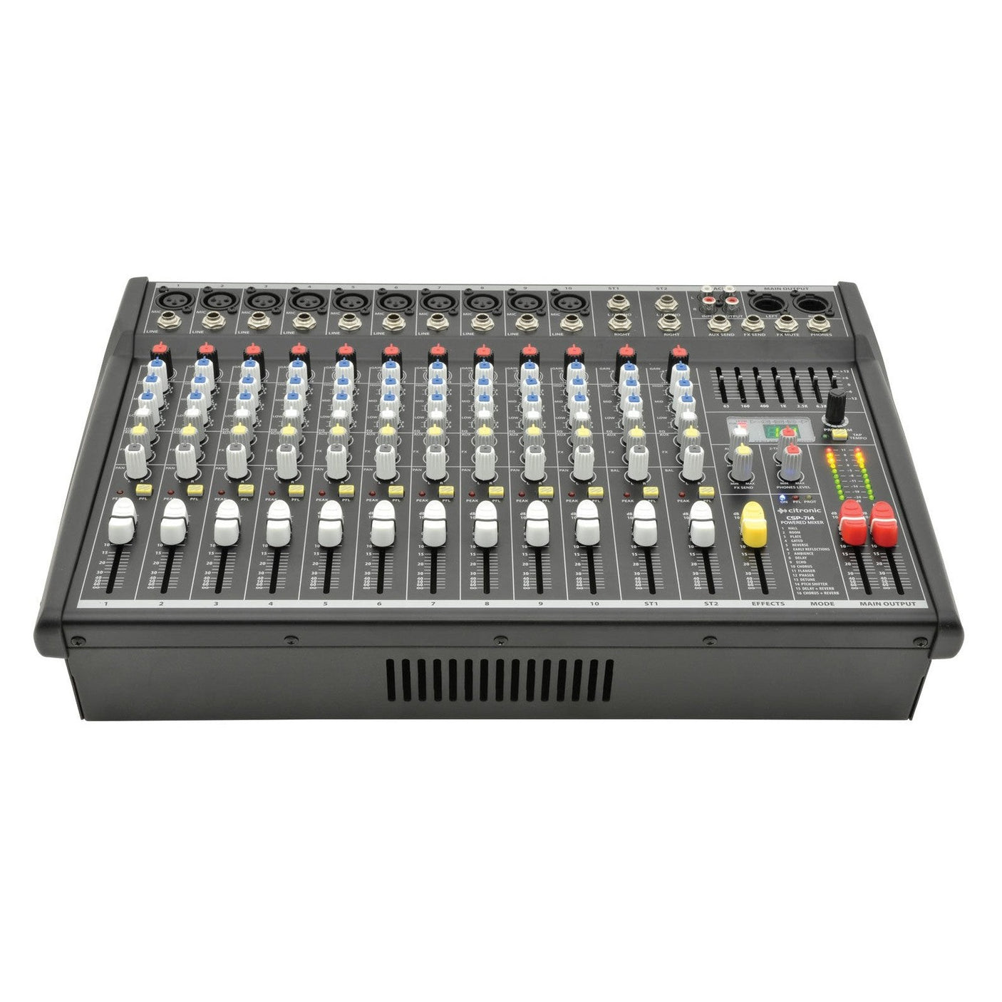 Citronic CSP-714 2 x 350W 14-Input Powered Mixer With DSP Effects 2