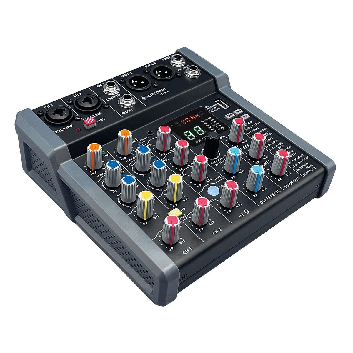 Citronic CMA-6 Compact 6CH Mixer with DSP, USB & Bluetooth 1