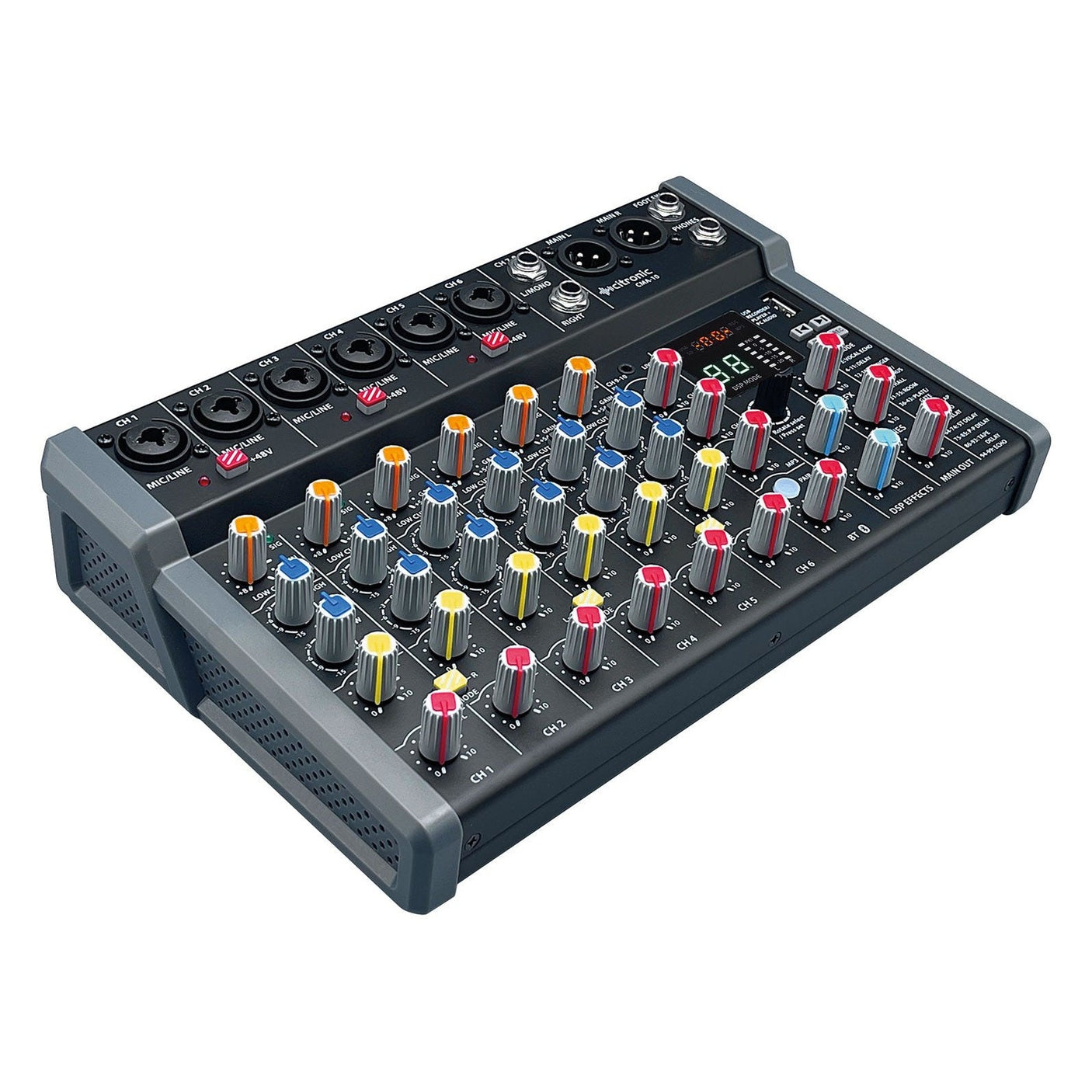 Citronic CMA-10 Compact 10CH Mixer with DSP, USB & Bluetooth 1