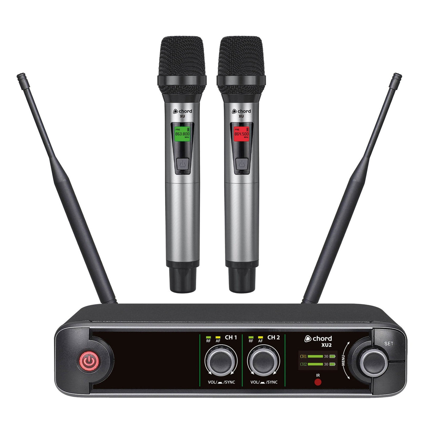 Chord XU2 Dual Handheld UHF Wireless Microphone System 1