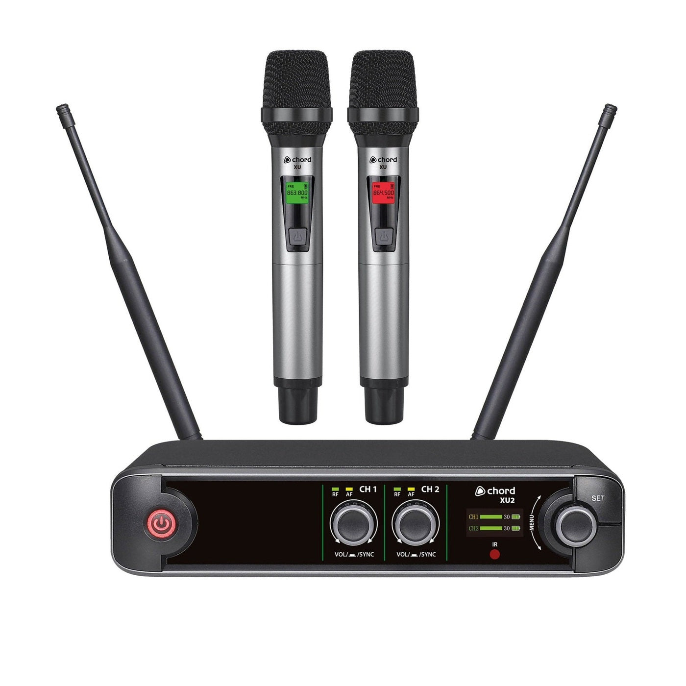 Chord XU2 Dual Handheld UHF Wireless Microphone System 1