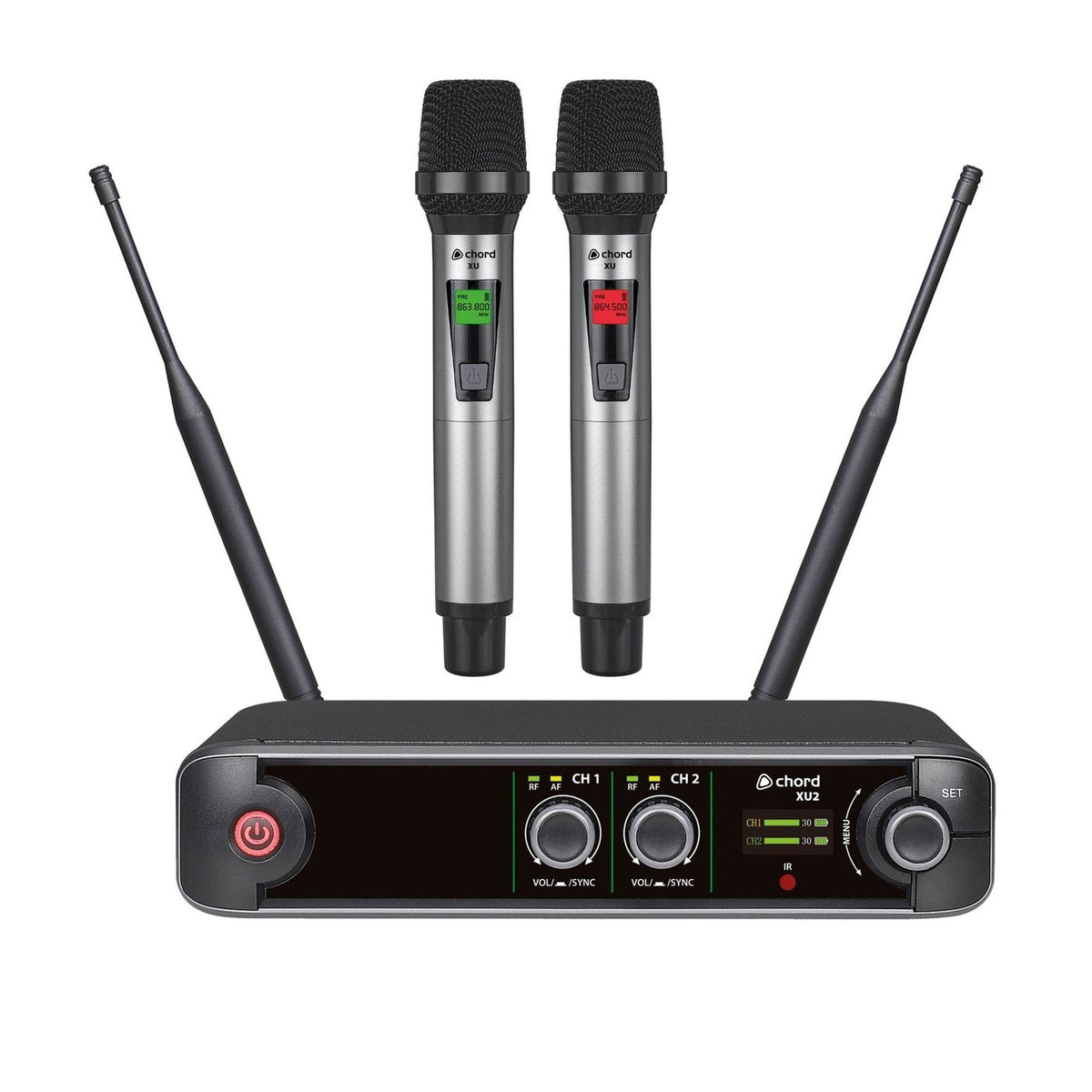 Chord XU2 Dual Handheld UHF Wireless Microphone System 1