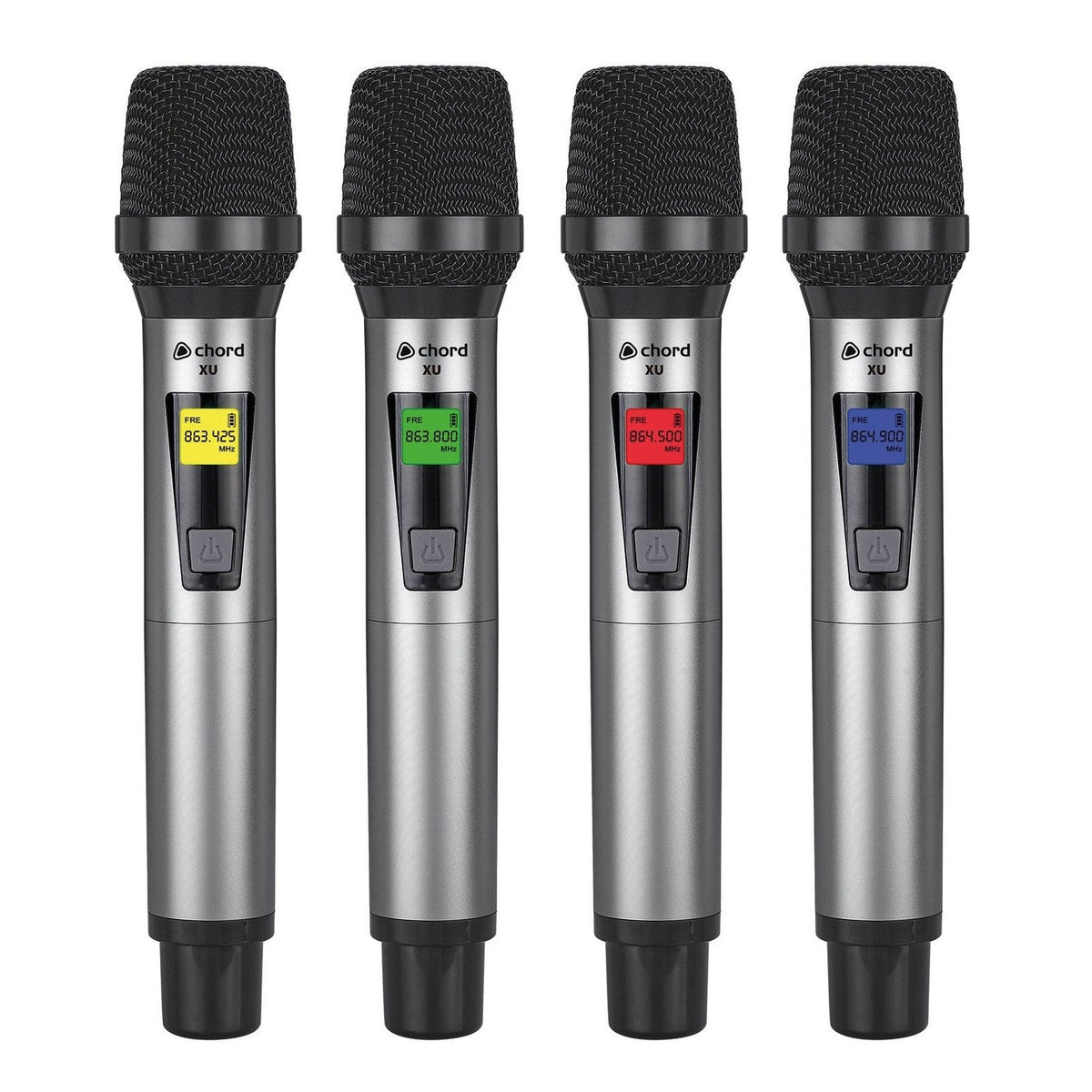 Chord XU4 Quad Handheld UHF Wireless Microphone System 4