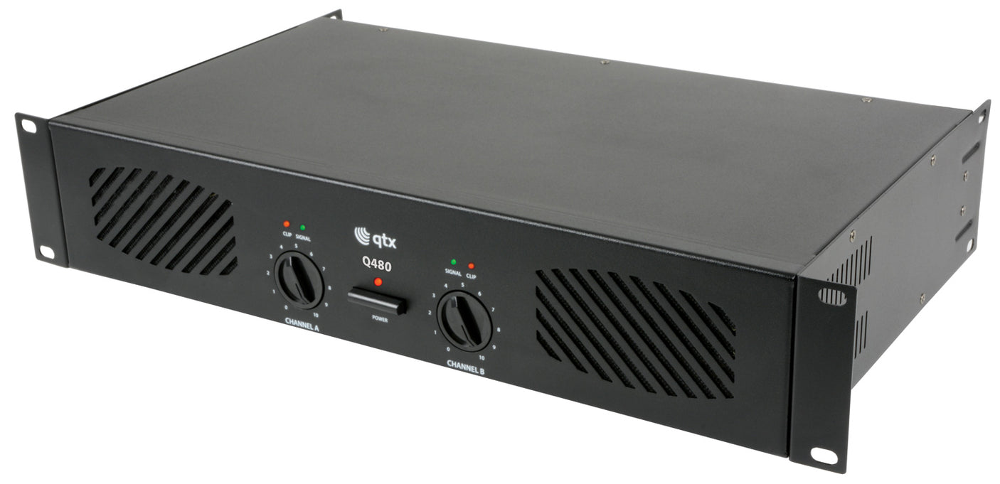 QTX Q480 2 x 240W Stereo Power Amplifier 2