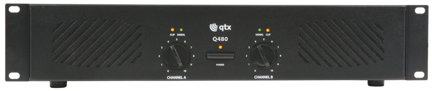 QTX Q480 2 x 240W Stereo Power Amplifier 1