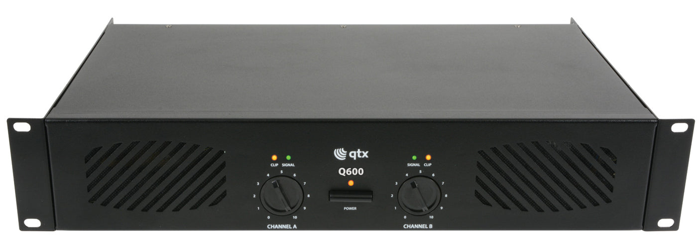 QTX Q600 2 x 300W Stereo Power Amplifier 4