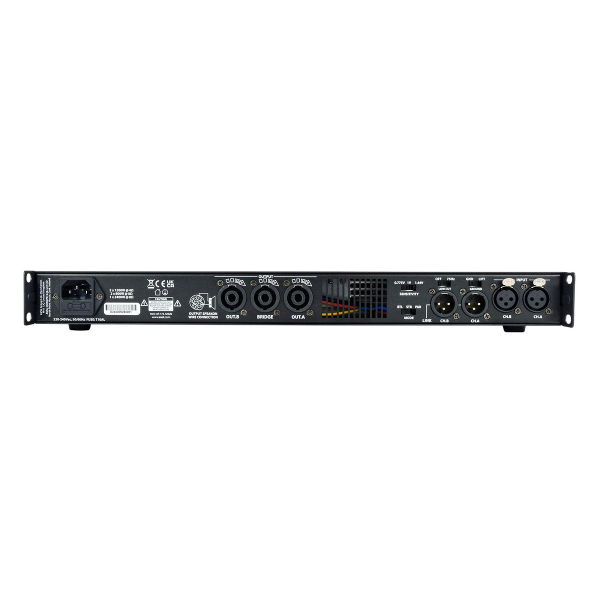 Citronic D2400 2 x 1200W Class-D Power Amplifier 4-8 Ohms 2
