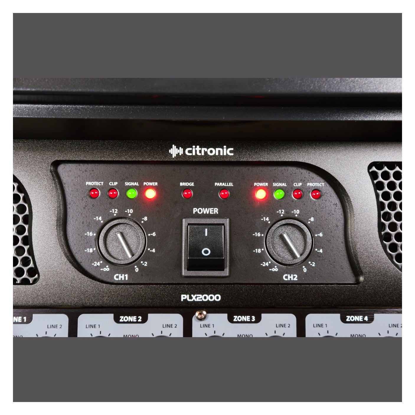 Citronic PLX2000 2-Channel Power Amplifier - 2 x 1000W @ 2Ω 4