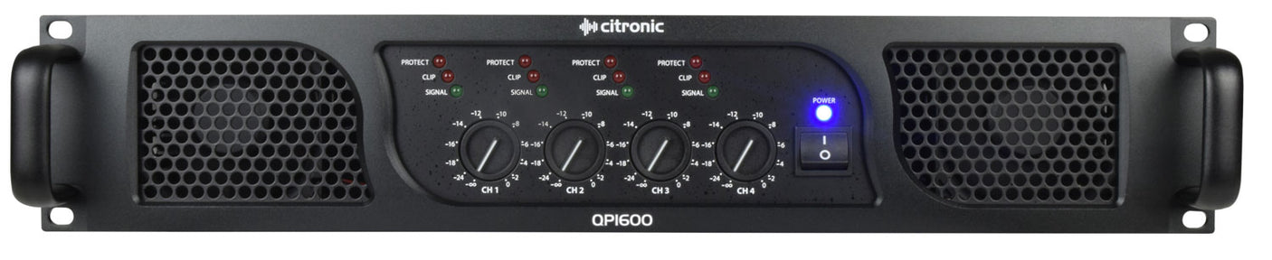 Citronic QP1600 4-Channel Power Amplifier – 4 x 400W @ 2Ω 1