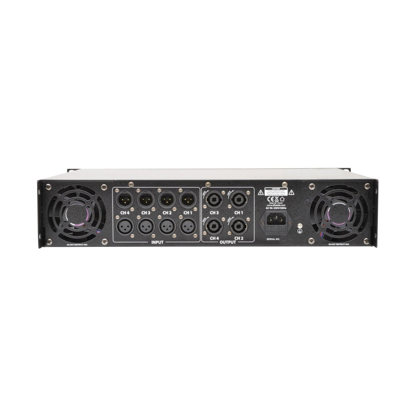 Citronic QP2320 4-Channel Power Amplifier – 4 x 580W @ 2Ω 2