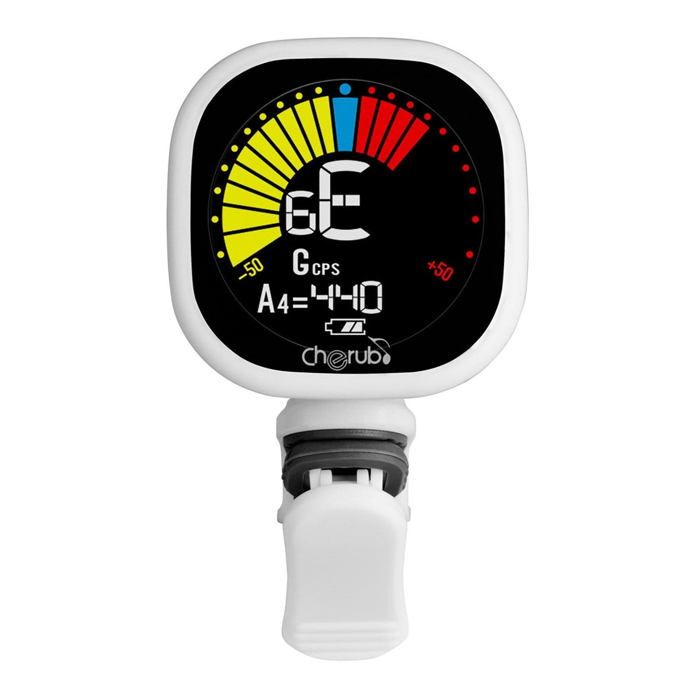 Cherub WST-675 LiPo CAB Clip-On Tuner White 1