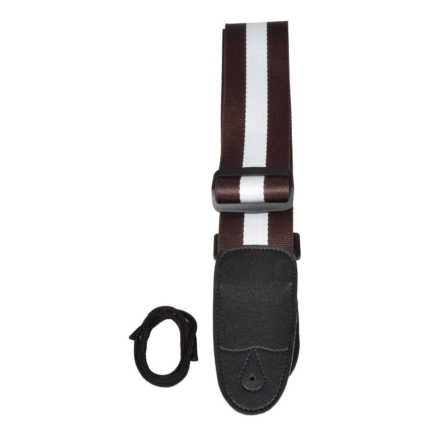Chord Nylon Webbing Guitar Strap - Brown and White 1