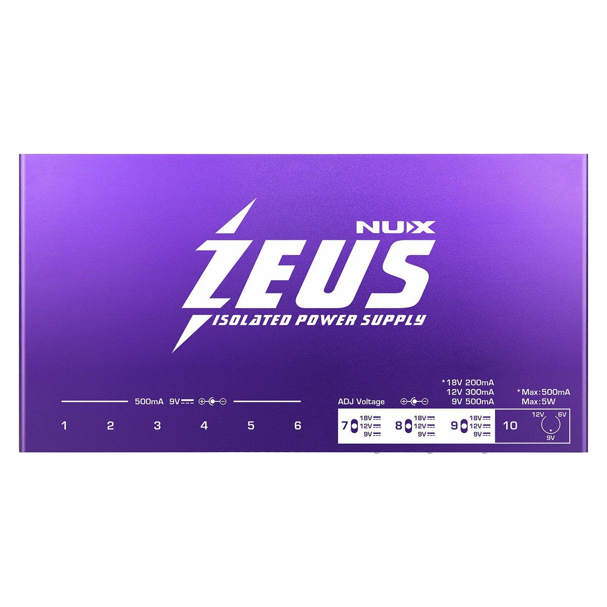NUX NIP-Z10 Zeus Guitar Pedal Power Supply 1